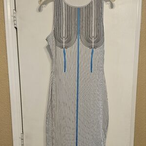 SHEIN Gray and Blue Bodycon Dress